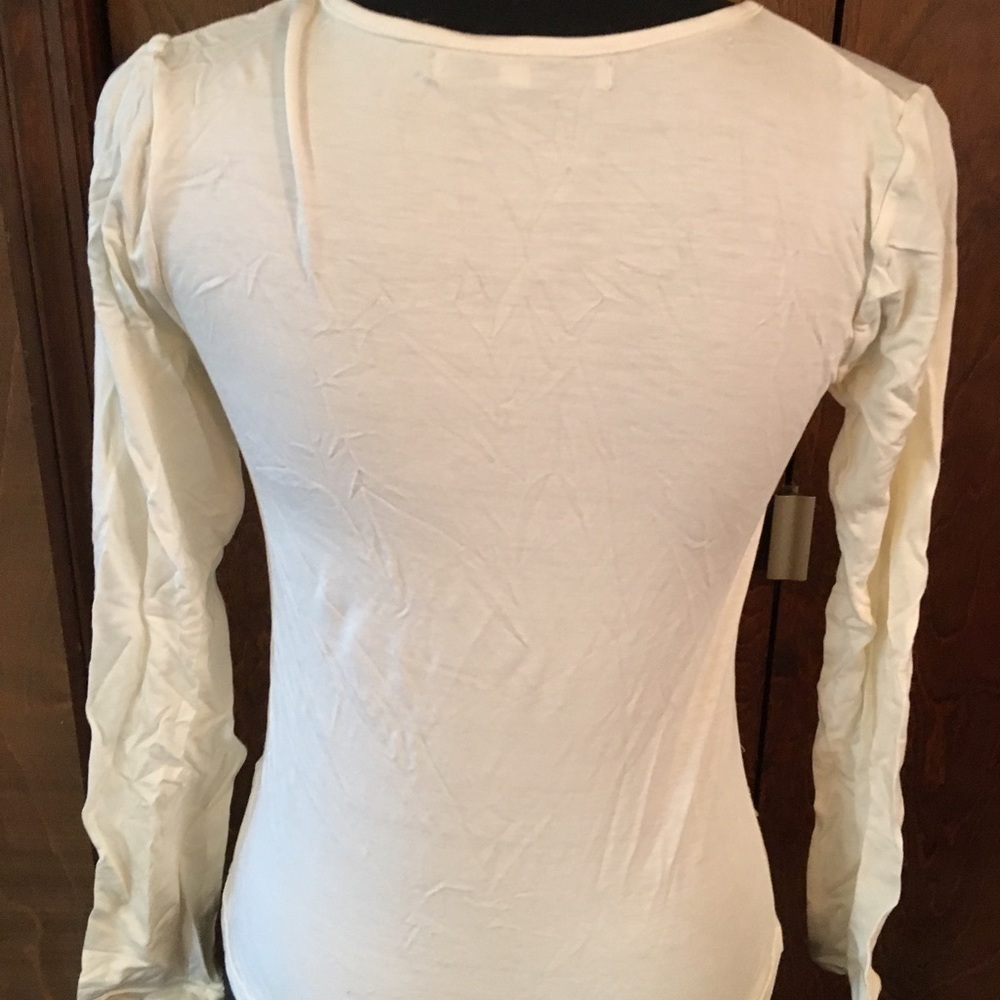 NWOT Beaded Stretch Knit Long Sleeve Tee - Picture 5 of 6